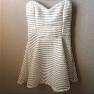 Lulu’s white fit to flare mini dress